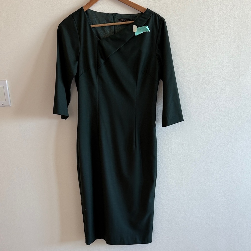 Chic Dark Green Long Sleeve Dress